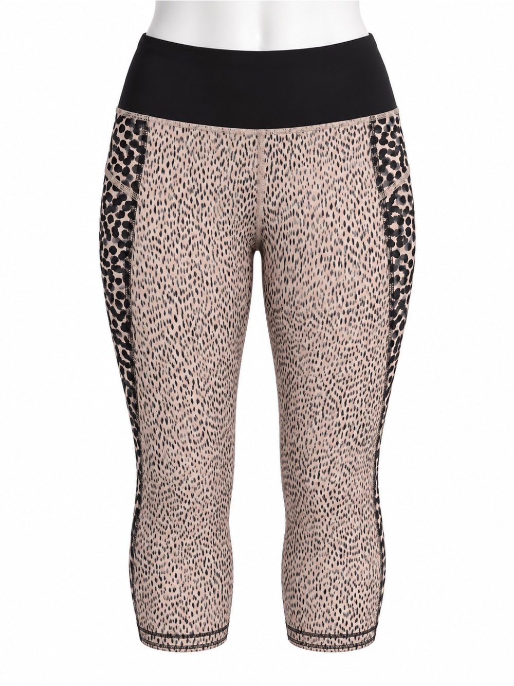 Size 6 Lululemon Vintage Run Top Speed Crop Spotted Print Leggings Black Taupe
